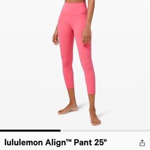 Lululemon align pant 25” guava pink leggings